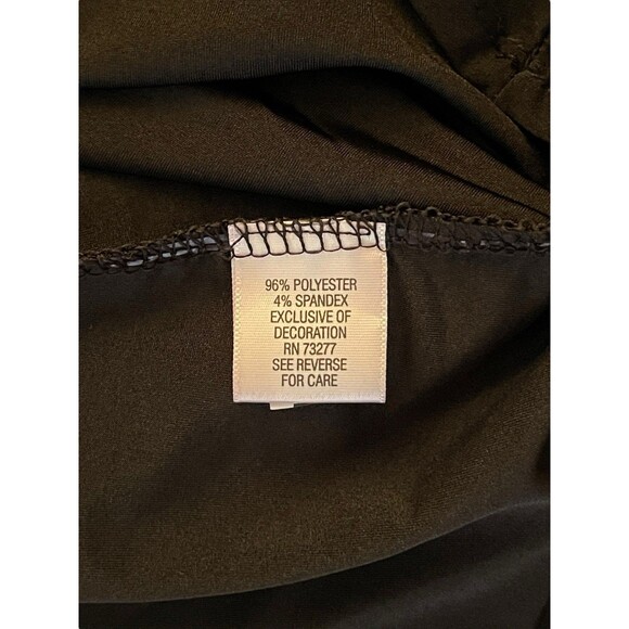 Dana Buchman Cowl Neck Sleeveless Blouse Womens XL Black Basic Layering Career - Picture 7 of 7